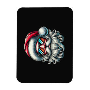 Ímã Óculos de Sol Retrô Natal Face do Papai Noel