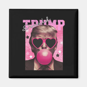 Imã Óculos de sol rosa chiclete Donald Trump
