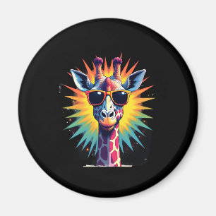 Imã Óculos de Sol Vintage Girafa Animal Africano Engra