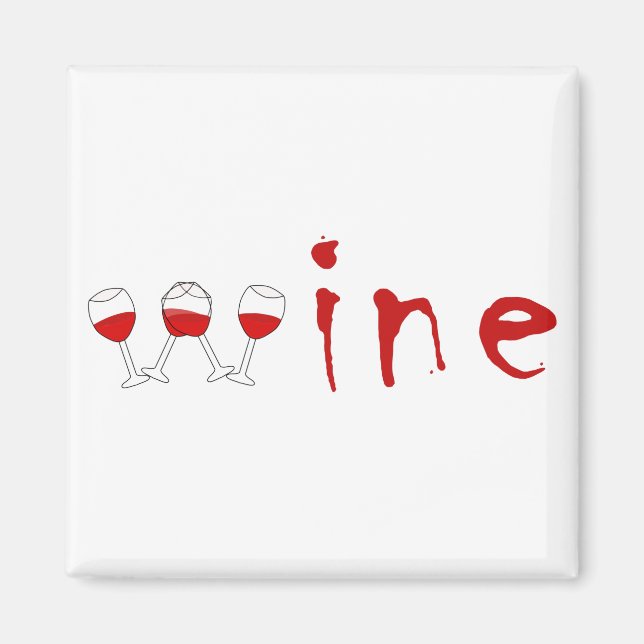 Imã Óculos de vinho (Frente)