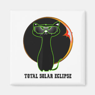 Imã Óculos Eclipse Solares de Vestida de Gato Ecli Sol