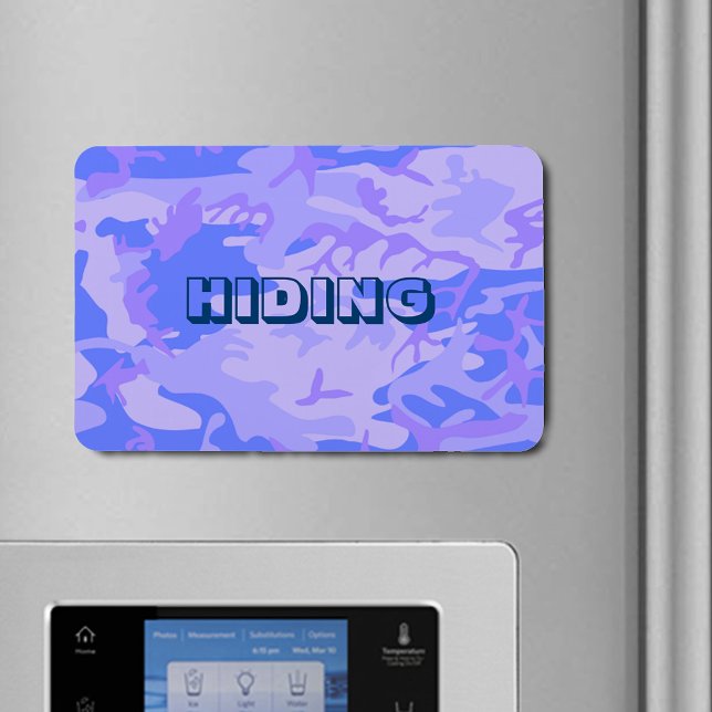 Ímã Ocultação do Padrão Abstrato Azul de Pastel de Cam (Camouflage Pastel Blue Abstract Pattern Hiding Magnet)