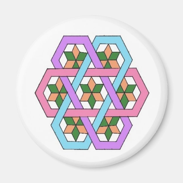 Imã Ocultar estrelas Rangoli Magnet (Frente)