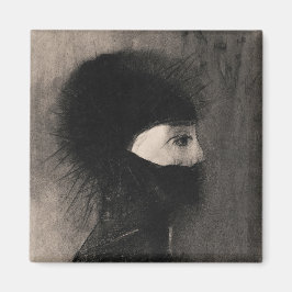 Imã Odilon Redon Armor. Mulher escura face ao simbolis
