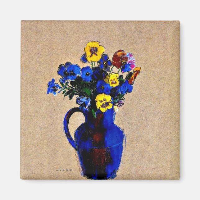 Imã Odilon Redon: Vaso de Flores-Pansias (Frente)