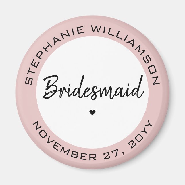 Imã Oferta Personalizada Mínima de Bridesmaid Personal (Frente)