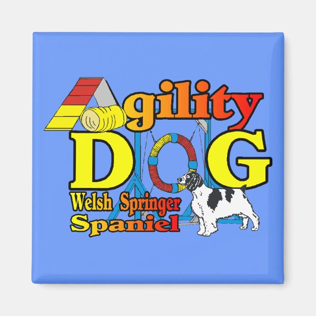 Imã Ofertas de agilidade de galês Springer Spaniel (Frente)