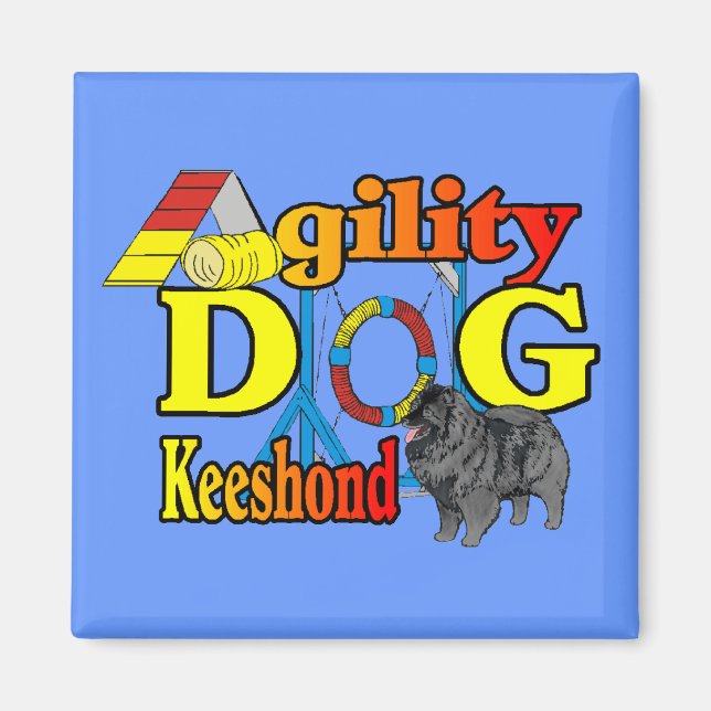Imã Ofertas de agilidade de Keeshond (Frente)