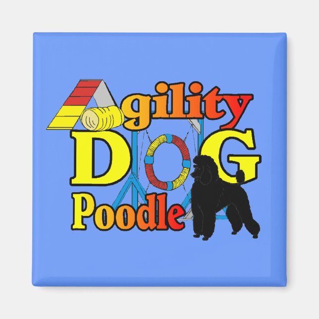 Imã Ofertas de Agilidade de Poodle (Frente)