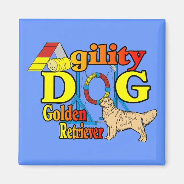 Imã Ofertas de agilidade do ouro Retriever (Frente)