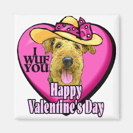 Imã Ofertas de Dias de os namorados Airedale Terrier
