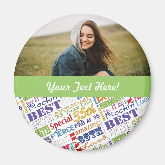 Imã Ofertas De Festa de aniversário Únicas E Especiais (Frente)