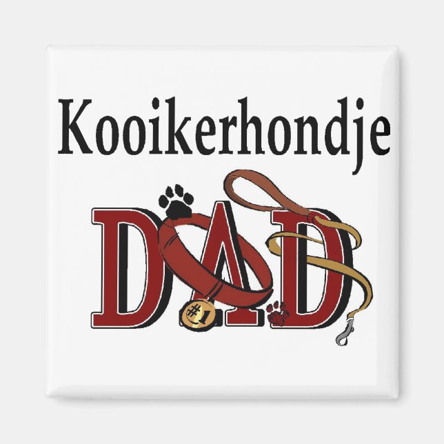 Imã Ofertas de Pai de Kooikerhondje (Frente)