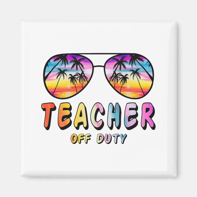 Imã Off Duty Rainbow Sungles Palm Beach End School (Frente)