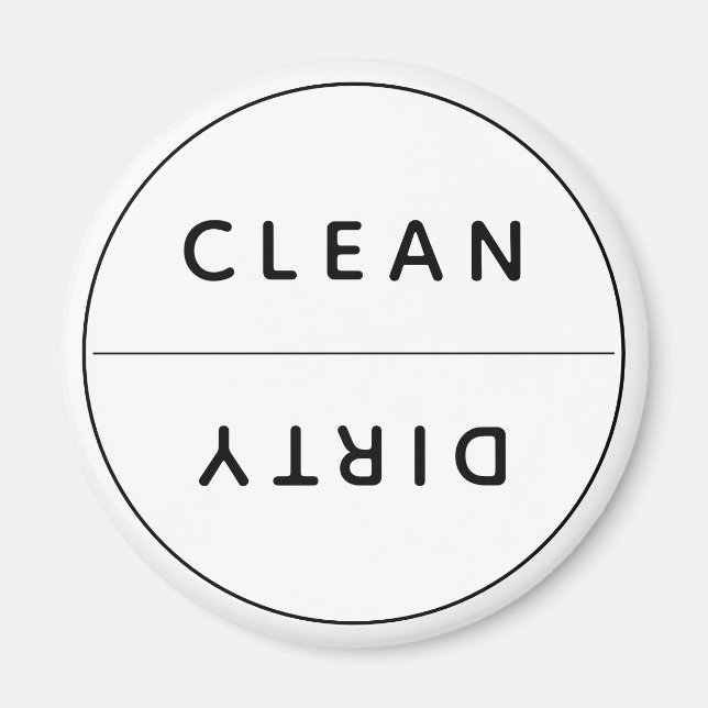 Imã Office Dishwasher Avisos Limpo e Sujo (Frente)