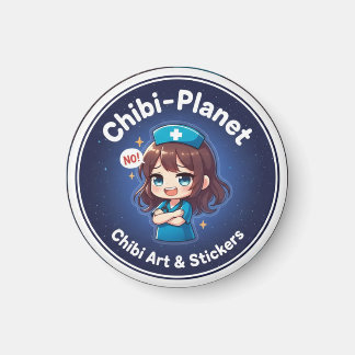 Imã Official Chibi-Planet logo: sassy nursing magnet