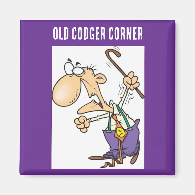 Imã "Official Old Codger Corner" (Frente)