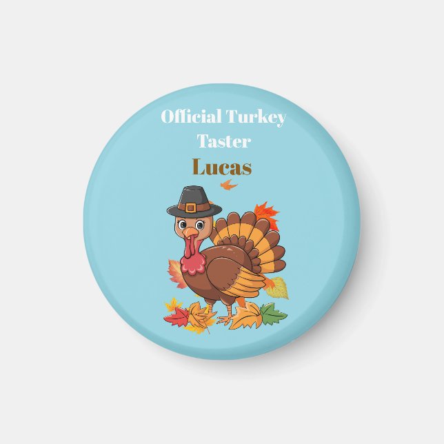 Imã Official Turkey Taster Thanksgiving Magnet (Frente)