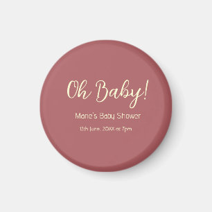 Imã oh baby revelação nome data maron simples minimal
