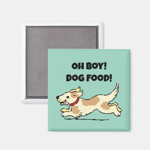 Imã Oh Boy Dog Comida Fome Foto de Cartoon