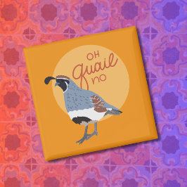 Imã Oh Codorna Não Gambel's Quail Ilustrado