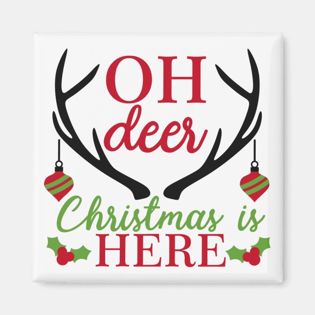 Imã Oh Deer Christmas (Frente)