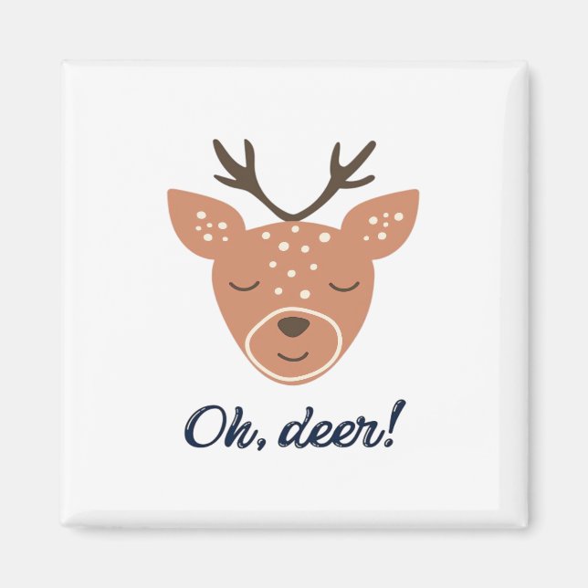 Imã Oh Deer Deer Love Save The Deer Creative Design  (Frente)