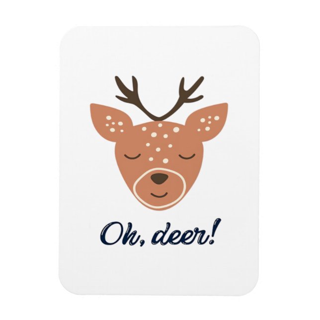 Ímã Oh Deer Deer Love Save The Deer Creative Design  (Vertical)