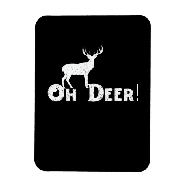 Ímã Oh Deer Estilo Gráfico Limpo  (Vertical)