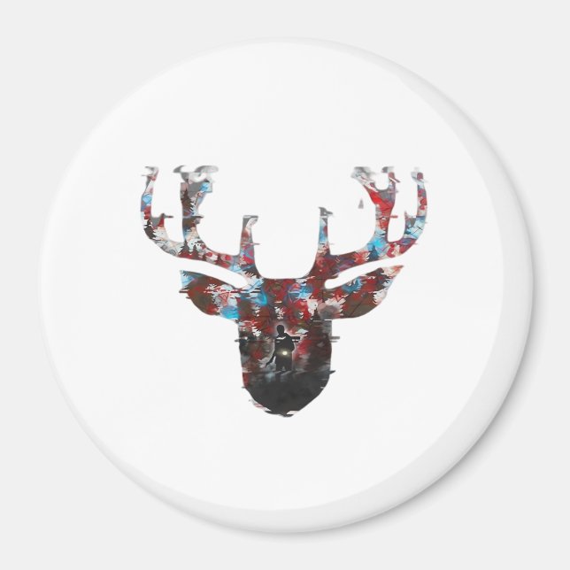 Imã Oh Deer Estilo Minimalista  (Frente)
