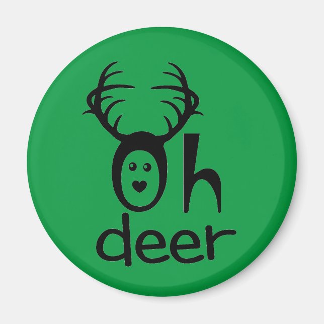 Imã Oh Deer - Favoritos para festas de Natal (Frente)