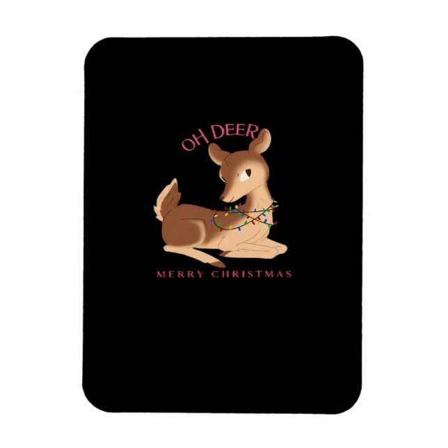 Ímã Oh Deer Natal Design Moderno  (Vertical)