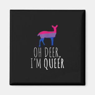 Imã Oh Deer Queer Orgulho Bissexual Orgulho Gay Lésbic