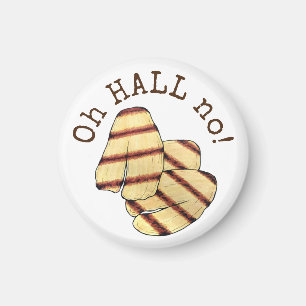 Imã Oh HALL (inferno) Não! Halloumi Queijo Engraçado F