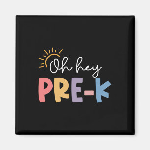 Imã Oh Olá Professor Pré K Aluno Pré Escola Primeiro D