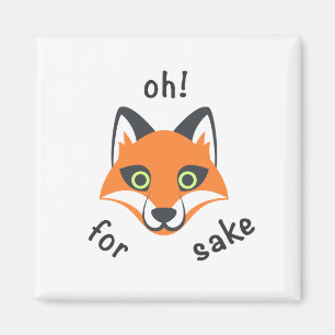 Imã Oh! Para Fox Sake, frase Emoji, desenho animado