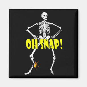 Imã Oh Snap, Funny Skeleton Halloween