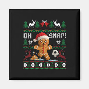 Imã Oh Snap Futebol Homem de Biscoito de Natal Natal X