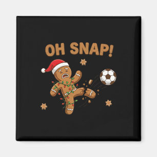 Imã Oh Snap Homem de Pão de Gengibre Natal Futebol