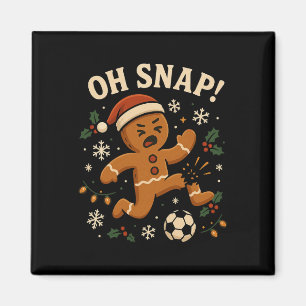 Imã Oh Snap Homem de Pão de Gengibre Natal Futebol _1