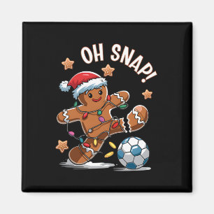 Imã Oh Snap Homemem de Pão de Gengibre Natal Futebol 1