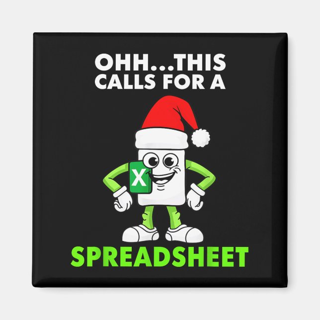 Imã Oh This Calls For A Spreadsheet Excel Christmas Co (Frente)