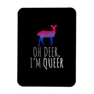 Ímã Oh Veado Queer Orgulho Bissexual Gay Lésbico Desig