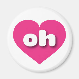 Imã Ohio Hot Pink Heart - Amor