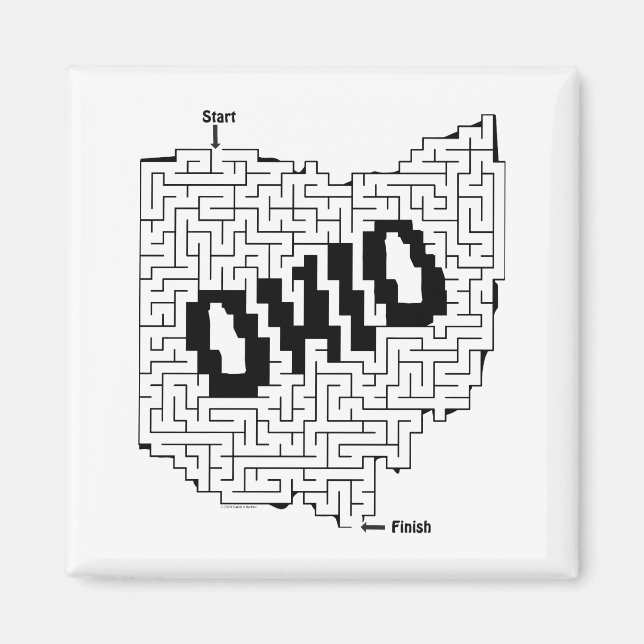 Imã Ohio Maze Quebra-cabeça (Frente)