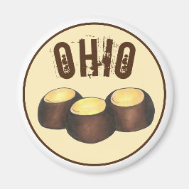 Imã Ohio OH Peanut Butter Buckeye Buck Eye Nut Candy