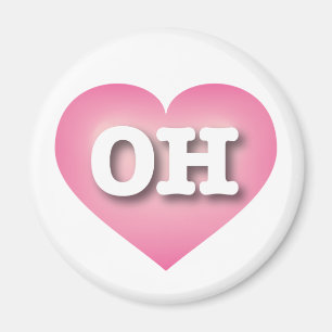 Imã Ohio Pink Fade Heart - Big Love