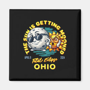 Imã Ohio Solar Eclipse Apr 8 2024 Sun Está Ficando Sol