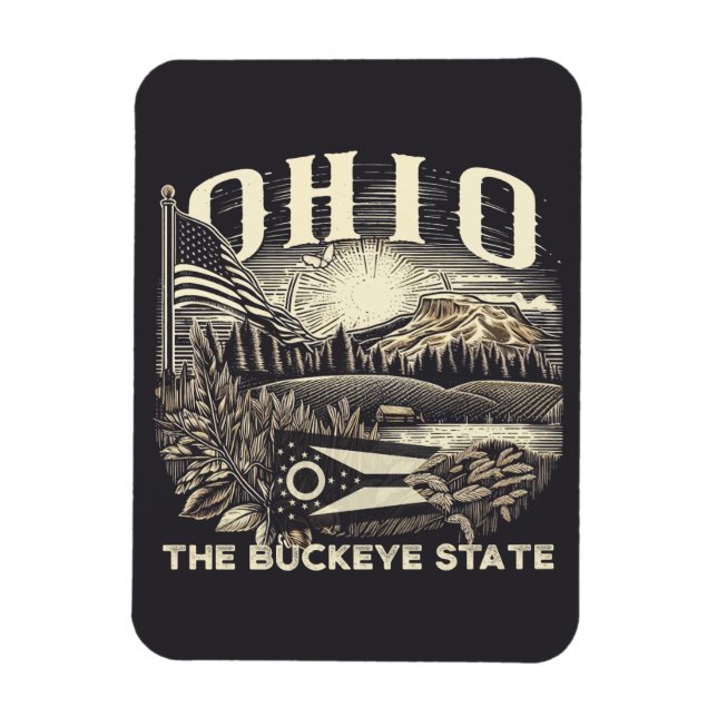 Ímã Ohio The Buckeye State (Vertical)