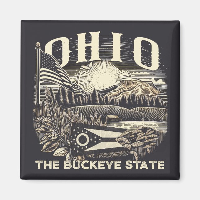 Imã Ohio The Buckeye State (Frente)